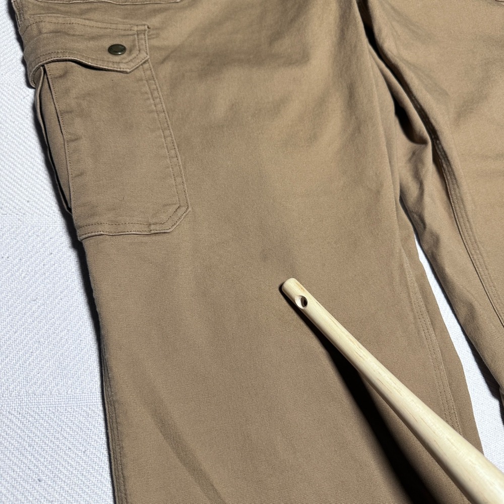 Duluth Trading Flex Fire Hose Cargo Pant Women 22Wx29 Curvesetter Workwear Brown - Picture 3 of 14